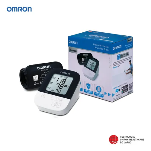 Aparelho Monitor Pressão Arterial Braço Omron Progress HEM-7156T