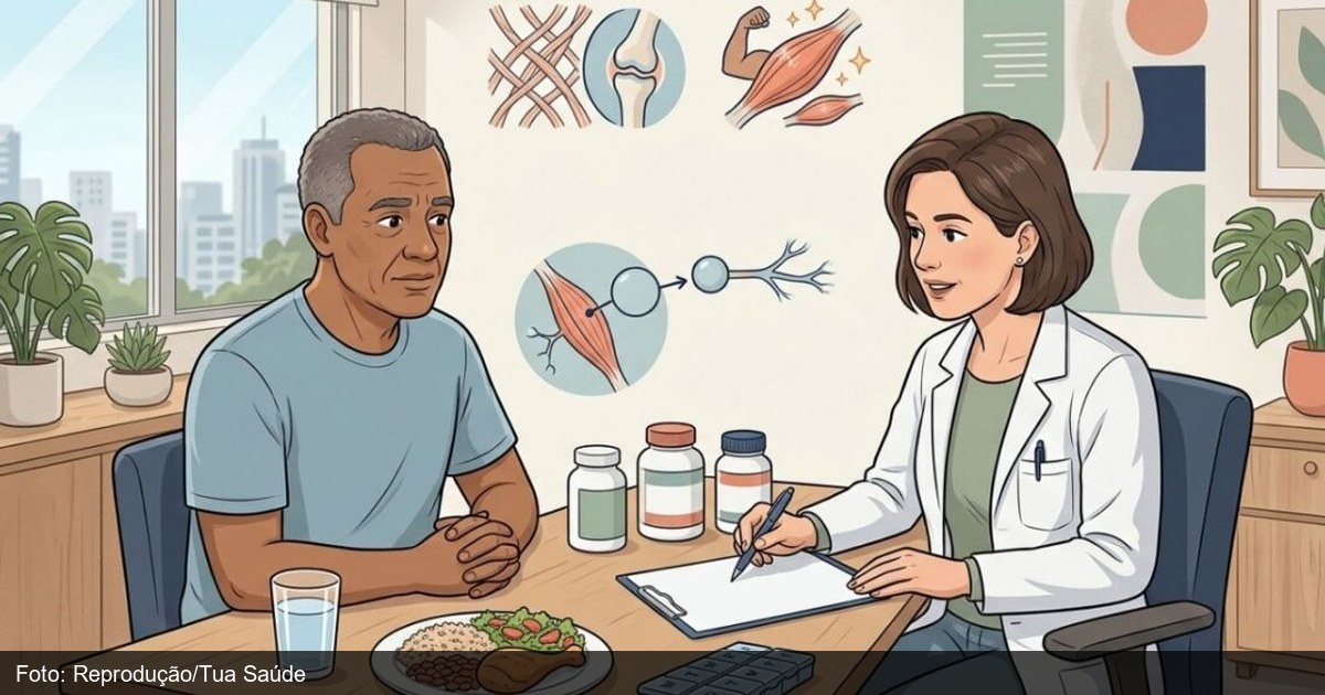 Suplementos de colágeno, creatina e magnésio