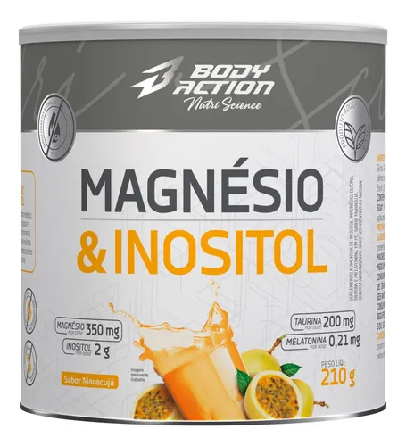 Magnésio e Inositol Bodyaction sabor maracujá